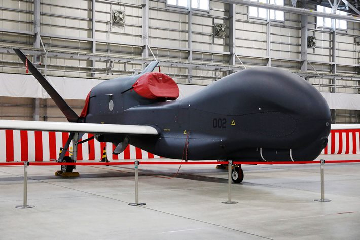 일본 항공자위대의 대형 무인정찰기 글로벌호크(RQ-4B). 연합뉴스