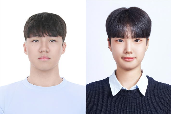 울산공업고 안경수 학생(왼쪽)과 울산애니원고 진애린 학생. 울산광역시교육청 제공