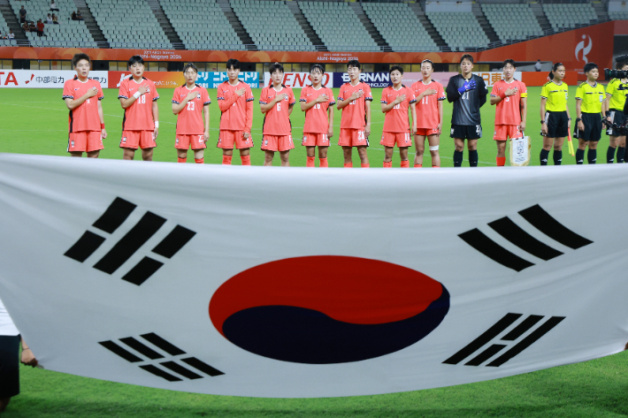 한국 여자 축구 대표팀. 연합뉴스