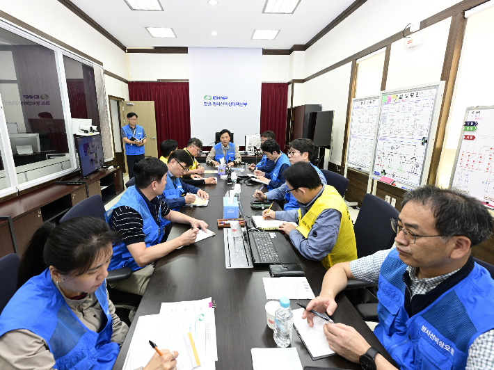 신한울2호기 방사능방재 전체훈련. 한울본부 제공