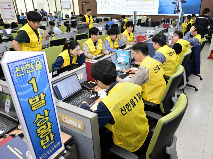 신한울2호기 방사능방재 전체훈련. 한울본부 제공
