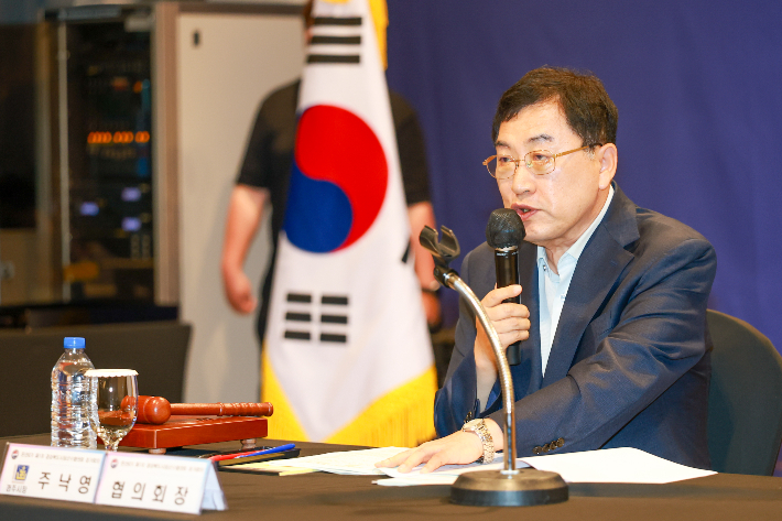 민선9기 전반기 경상북도시장군수협의회장에 선출된 주낙영 경주시장이 정기회의에서 발언하고 있다. 경주시 제공