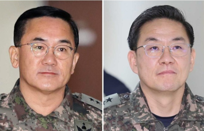 여인형 전 국군방첩사령관(왼쪽)과 이진우 전 수도방위사령관. 연합뉴스