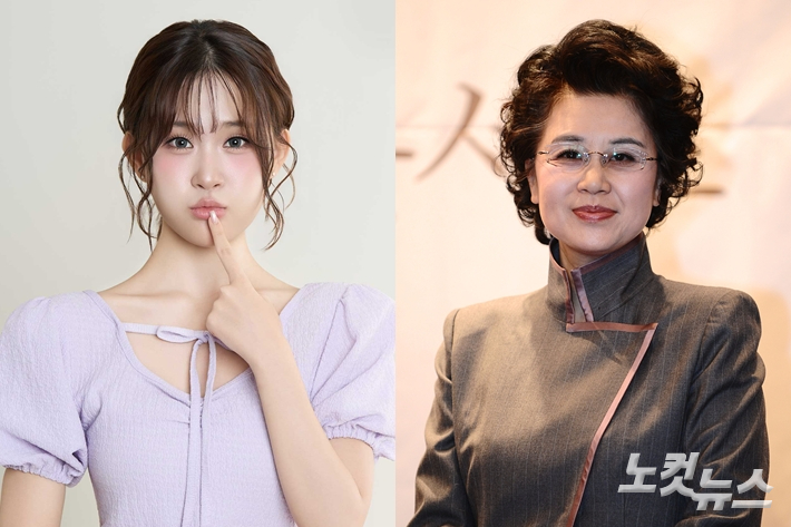 왼쪽부터 가수 김다현, 심수봉. 현컴퍼니 제공/윤창원 기자