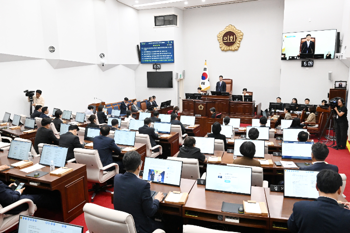제454회 제1차 정례회 본회의. 도의회 제공