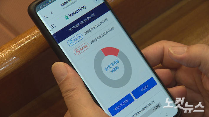 이번 선거에서는 전자투표 신청율이 70%에 육박하며, 높은 투표율로 이어졌다는 평가를 받는다. 사진은 한 유권자가 전자투표를 실시하는 모습. 정원희 기자