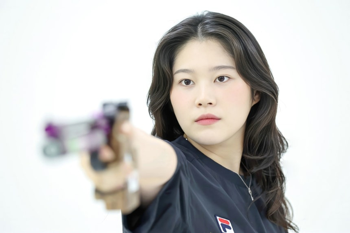 사격대표팀 공기권총의 추가은. 대한사격연맹 제공