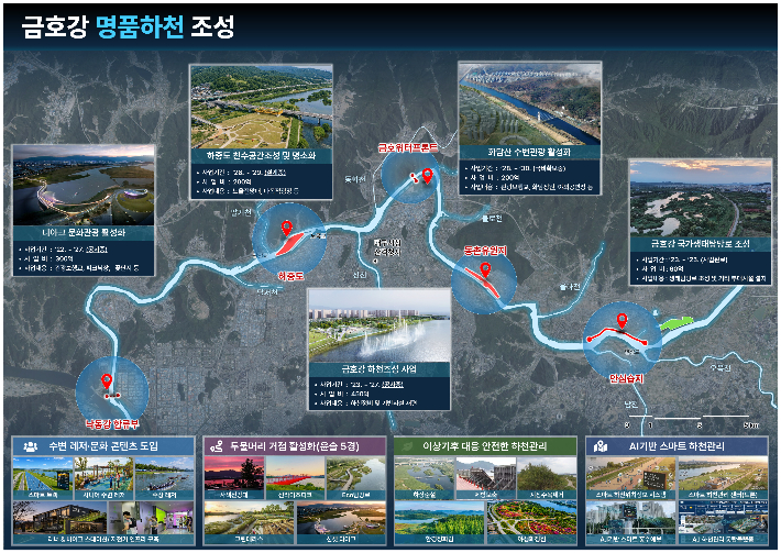 금호강 명품하천 조성 추진계획안. 대구광역시 제공 