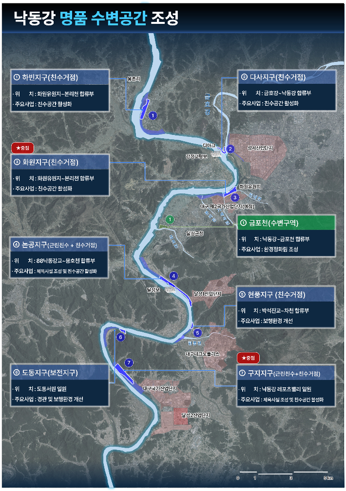 낙동강 명품하천 조성 추진계획안. 대구광역시 제공 
