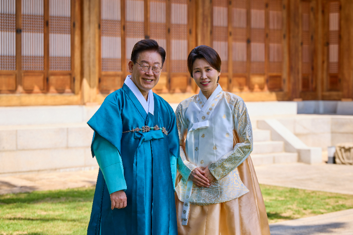 이재명 대통령과 김혜경 여사. 청와대 제공