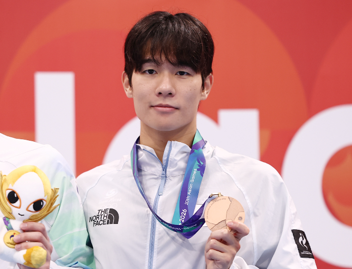 접영 200m 동메달을 딴 김민섭. 연합뉴스