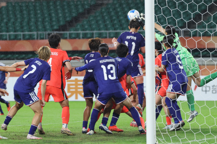 여자 축구 한일전. 연합뉴스