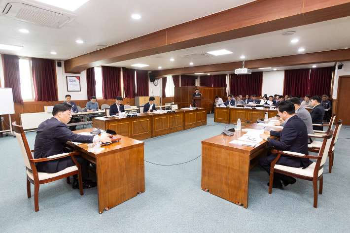 광양만권경제자유구역 조합회의 제159회 임시회. 광양경자청 제공 