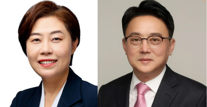 부산 연제구 22대 서지영 의원(왼쪽)과 21대 김희곤 전 의원. 국민의힘 제공
