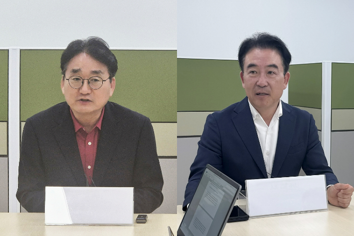 왼쪽부터 손인석 전 충북도 정무특보와 윤희근 전 경찰청장. 자료사진