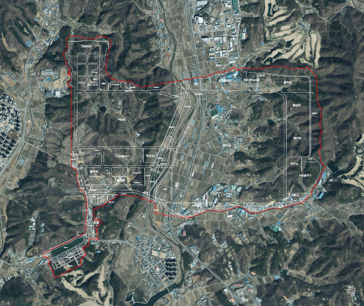 용인 첨단시스템반도체 국가산업단지 항공사진. LH 제공