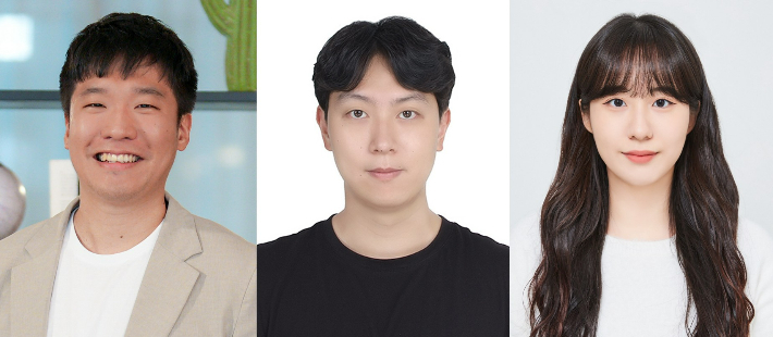 (왼쪽부터)유재준 교수, 김범준 연구원, 이승아 연구원. UNIST 제공