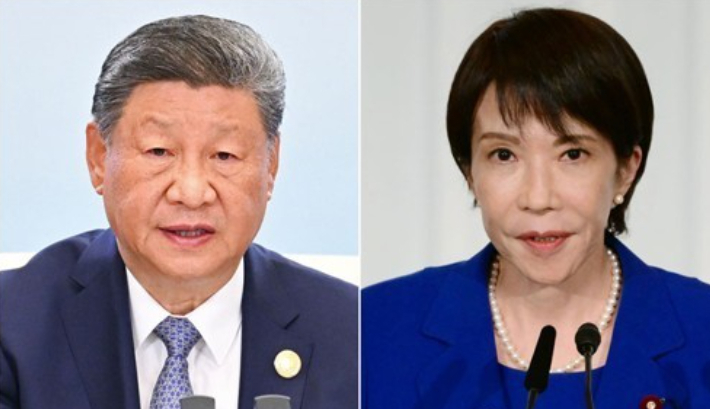 시진핑 중국 국가주석(왼쪽)과 다카이치 사나에 일본 총리. 연합뉴스