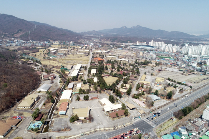 캠프 레드클라우드(CRC) 전경. 의정부시 제공
