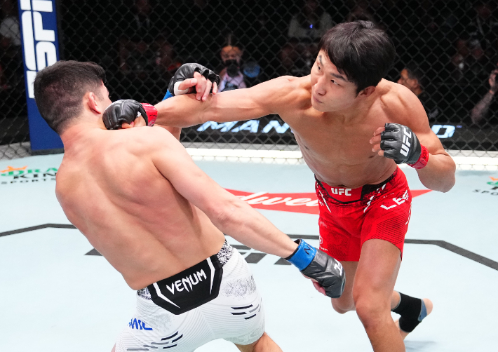 이정영의 경기 장면. UFC 제공