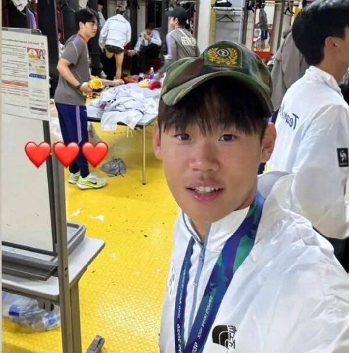 아시안게임 축구대표팀 박승수(19·뉴캐슬 유나이티드) 인스타그램(@parks_s47) 사진 캡처