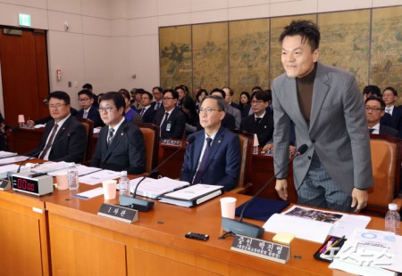 국감 출석한 박진영 대중문화교류위원장