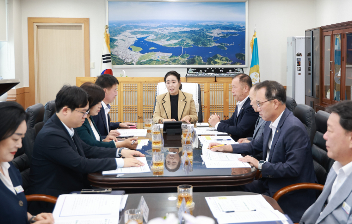 의장단 간담회. 창원시의회 제공 