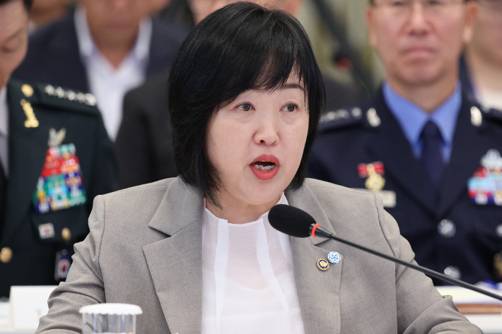 업무 보고하는 홍소영 병무청장. 연합뉴스