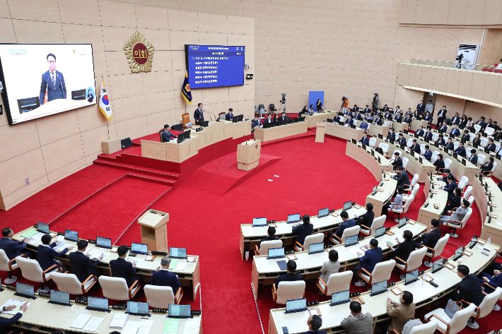 전남광주통합특별시의회 제4회 임시회 제2차 본회의가 12일 무안청사에서 시정·교육행정 질문으로 진행됐다. 전남광주통합특별시의회 제공