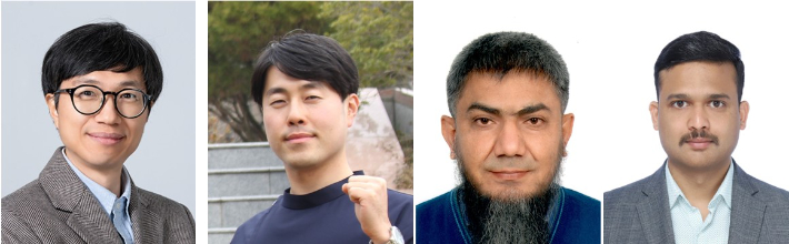 황중기, 변해원, 무하마드 타리크, 가네쉬 파탄 시다파 교수(왼쪽부터). 한기대 제공
