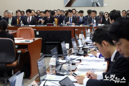 오태석 우주항공청장이 13일 서울 여의도 국회에서 열린 과학기술정보방송통신위원회의 원자력안전위원회·우주항공청 등에 대한 국정감사에서 의원 질의에 답변을 하고 있다.