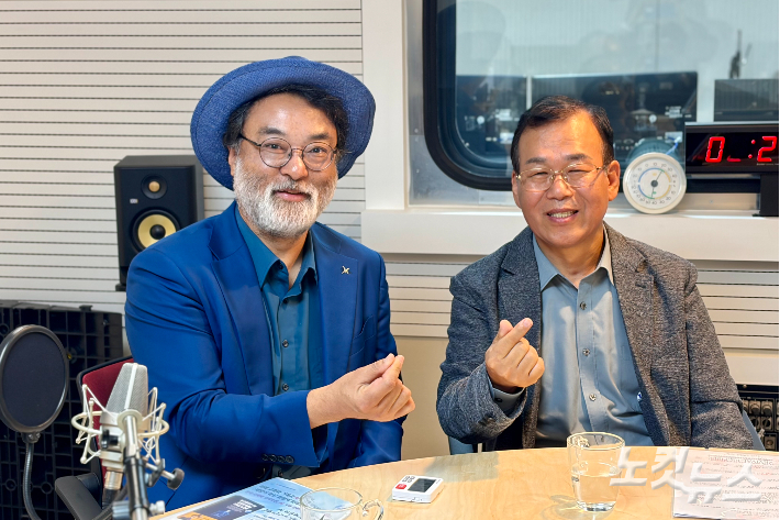 제주AI세계선교센터 공동대표 국제미래학회 안종배 회장, 현성길 목사(왼쪽부터). 박혜진 아나운서
