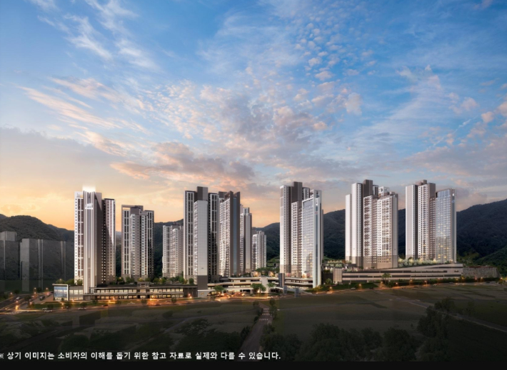 힐스테이트 거제시그니처 투시도.현대엔지니어링 제공
