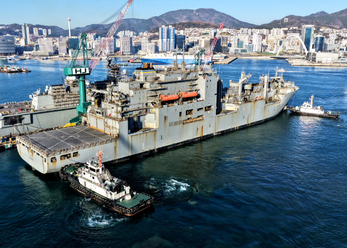 'USNS 아멜리아 에어하트(Amelia Earhart)'함. HJ중공업 제공