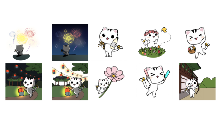 축제를 주제로 제작된 고양고양이 신규 이미지. 고양특례시 제공