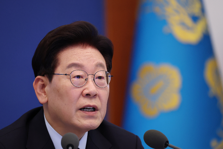 발언하는 이재명 대통령. 연합뉴스