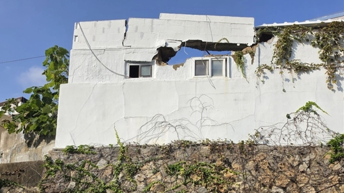 17일 부산 동구 무너진 빈집. 부산소방본부 제공