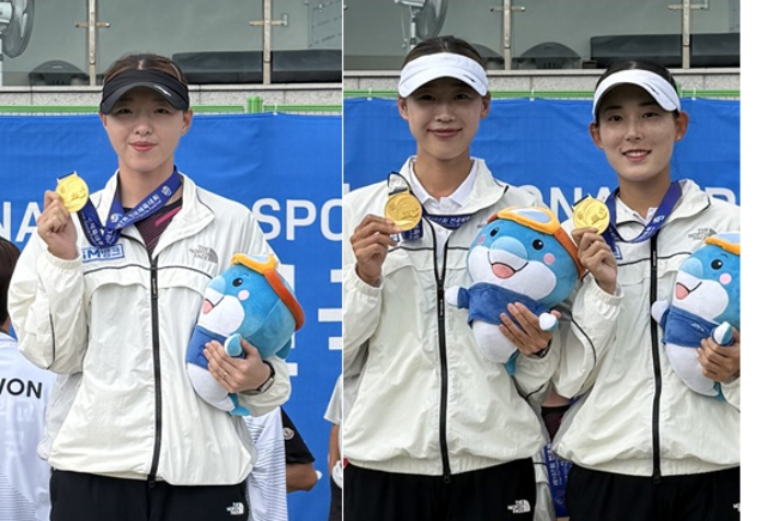 여자 정구 iM뱅크 김민주(왼쪽부터), 김한설, 정다은. 대한정구협회 
