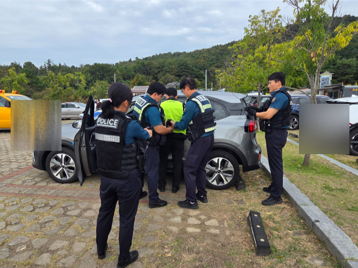 광역 FTX 용의자 검거 현장. 전남경찰청 제공