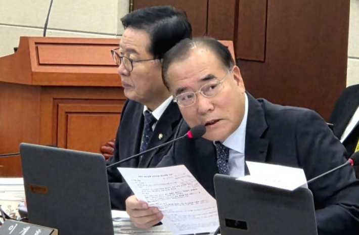 이개호 국회의원 국정감사 모습. 이 의원실 제공