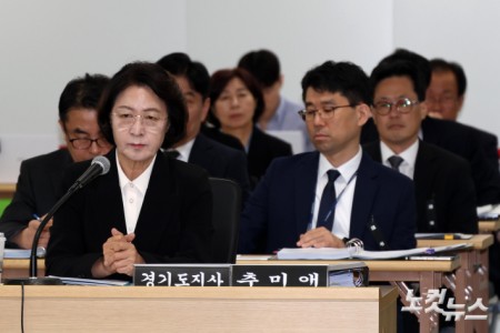 날선 질의에 표정 굳은 추미애 지사
