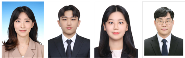 왼쪽부터 강원대 법학전문대학원 조현아, 장보운, 지예원, 박재우 학생 사진. 강원대 제공