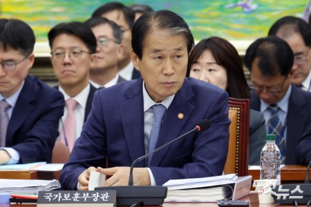 권오을 국가보훈부 장관이 21일 서울 여의도 국회에서 열린 정무위원회 비금융 분야 종합감사에 출석해 있다.