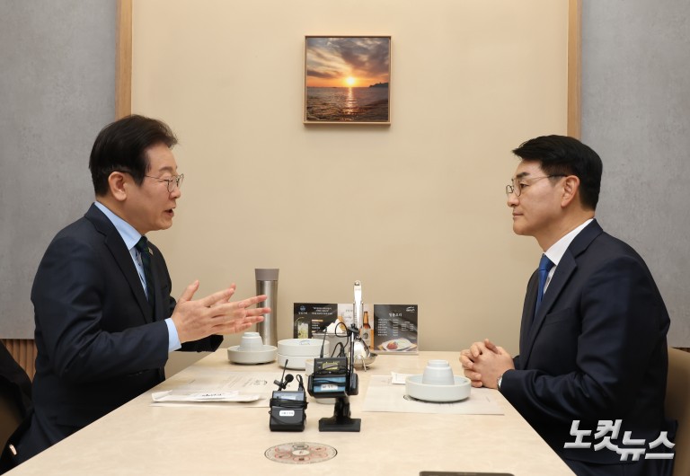 더불어민주당 이재명 대표-박용진 전 의원 회동
