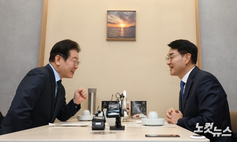 더불어민주당 이재명 대표-박용진 전 의원 회동