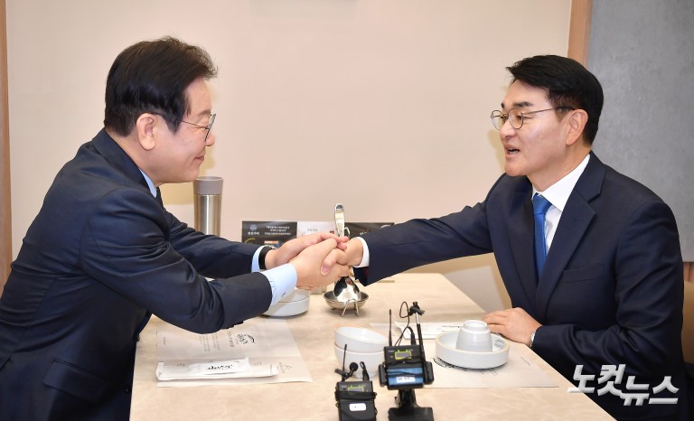 더불어민주당 이재명 대표-박용진 전 의원 회동