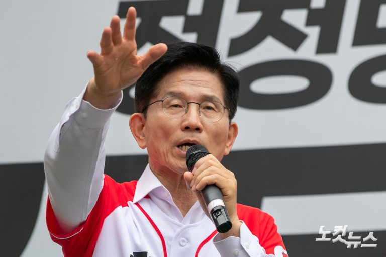 김문수 국민의힘 대선 후보, 충남 천안 유세
