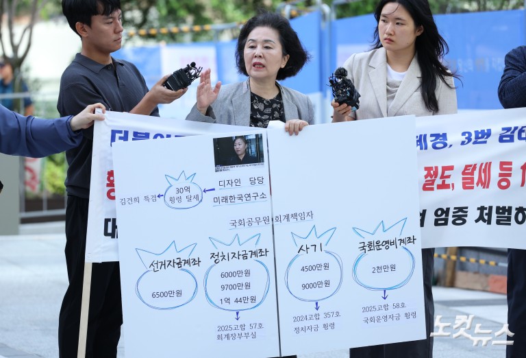 '공천 개입 의혹' 김영선 전 의원, 김건희 특검 출석