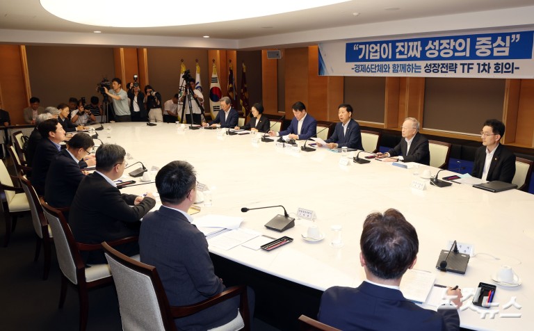 구윤철 경제부총리, 경제6단체장과 성장전략 TF 1차 회의