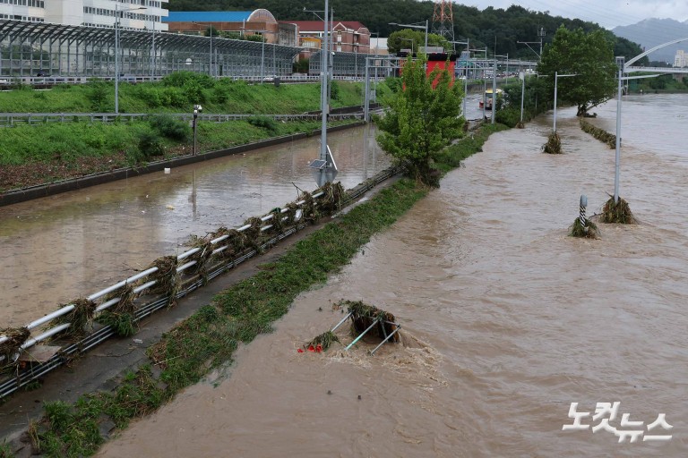 중랑천 홍수주의보 발령